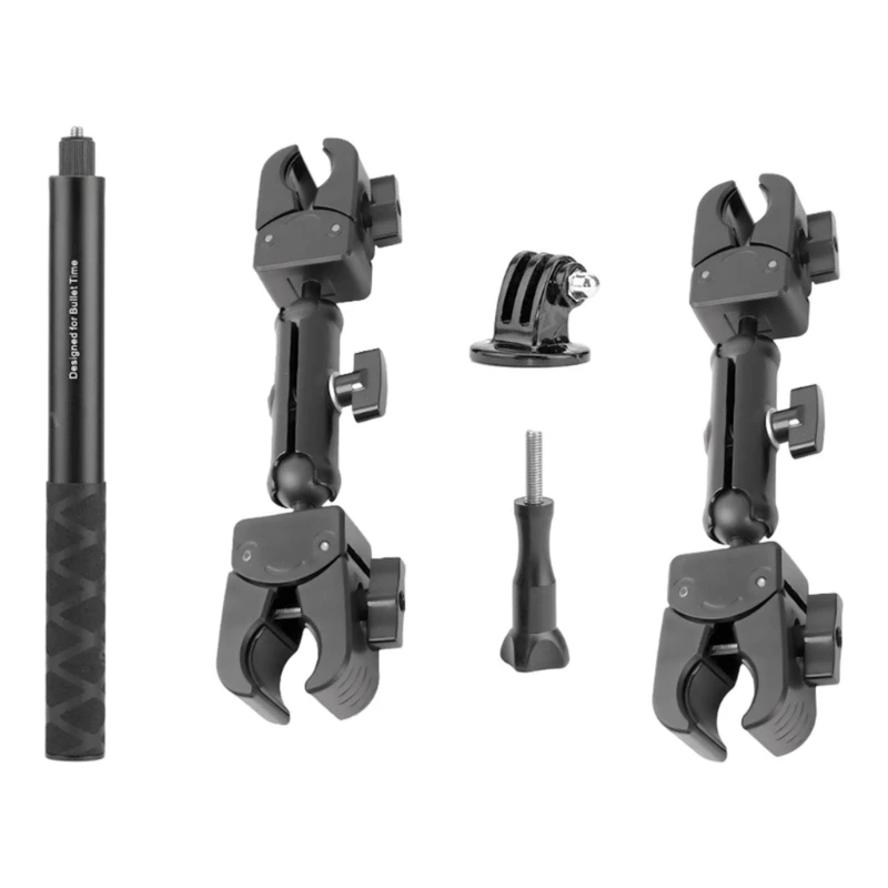 AliExpress Double Head Strong Clamp Action Camera Mount Quick Release Adjustable Lightweight Design for Cycling Hiking K1KF