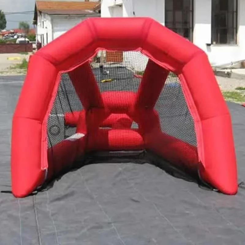 Оптовая цена по прейскуранту завода-изготовителя для занятий гольфом на открытом воздухе, надувная палатка для симулятора гольфа с сеткой