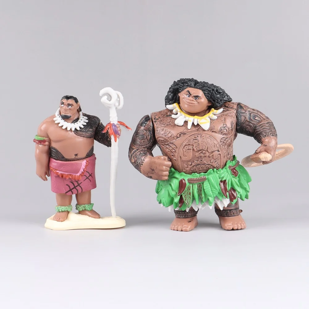 6/10Pcs Set Disney Movie Moana Figure Dolls Set Demigod Maui Moana Waialiki Heihei Action Figure Model Kids birthday Gift