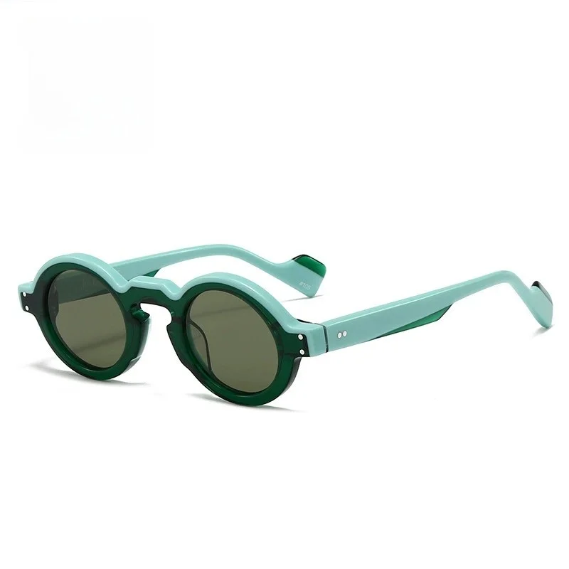 البروفيسور Belight البصرية شكل دائري خمر الرجعية خلات الرجال النساء بارد أزياء النظارات الشمسية العصرية مع القضية