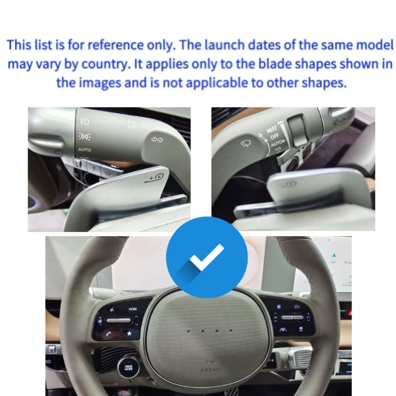 For Hyundai IONIQ 5 Ioniq 6 2021 2022 2023 Aluminum Alloy Car Steering Wheel Shift Paddle Extension Shifter Paddles Accessories
