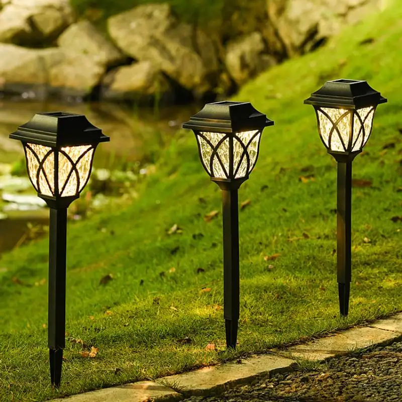 

2pcs Outdoor Solar Energy Lawn Lights LED Waterproof Garden Decor Lamp Fits Walkway Path Villa Yard Solar Decor Lights Supplies