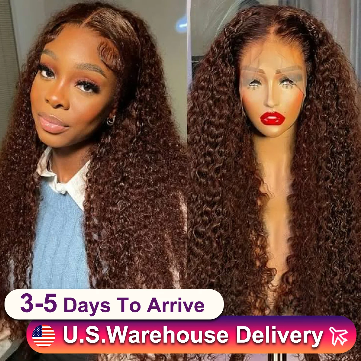 13x6 Hd Lace Frontal Wig 30 Inch Brown Wig 13x4 Lace Human Hair Wigs Deep Wave Brazilian Hair Curly Human Hair Wigs Black Women