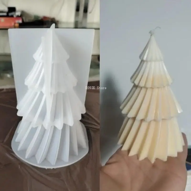 3D Christmas Tree Candle Silicone Mold Diy Handmade Candle Mold Gypsum Soap Mold Christmashome Decoration