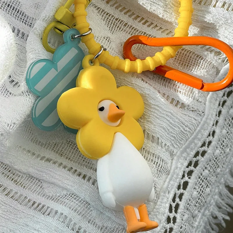 Cute Cartoon Yellow Duck Keychain Fashionable Student Pendant Exquisite Personalized Small Gift Accessory image 3