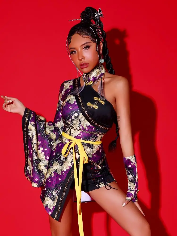 Nieuwe Sexy Mode Vrouw Kleding Chinese Stijl Zingen Jazz Dans Kostuum