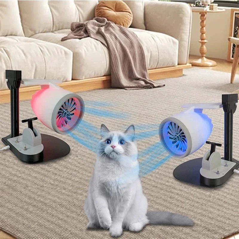 B-M USB JetFan Turbofan Engine Desktop Fan Blue Light Upgraded Version with Humidifier and Blue Tail Light