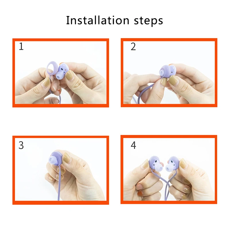 Headphone Holder Rope Cable Headset Neck String Silicone Headphone Anti-lost Rope Strap for Galaxy Buds 2 Wireless Earphones