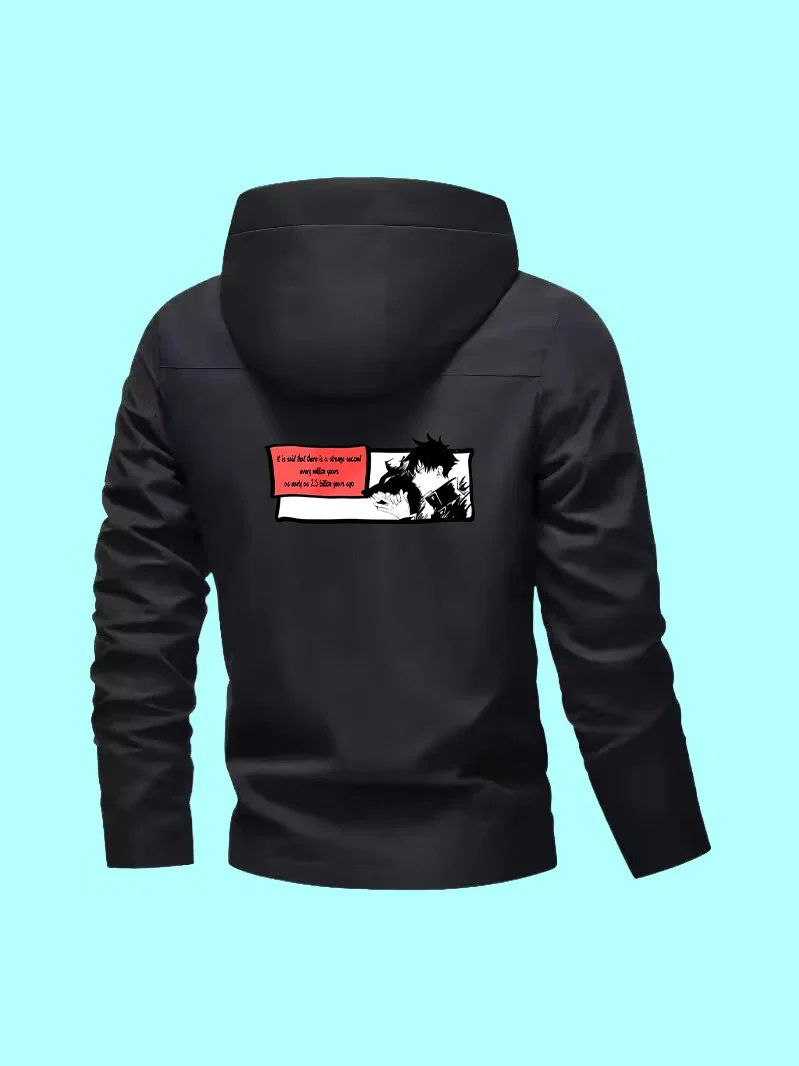 

This slim-fit casual men's jacket has new classic style, cartoon prints fits travel, home use and daily shopping.