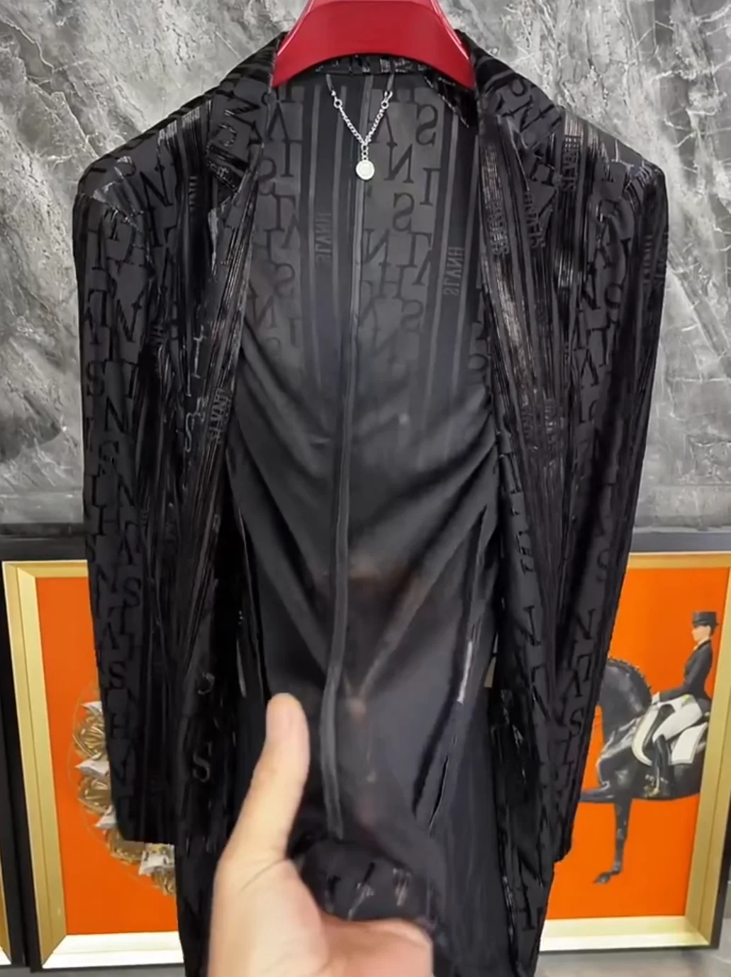 

Sli Casual Men's Suit Faionable Trendy High End Good Looking Simple Advanced Spring Summer Stand Fit Button Decorated