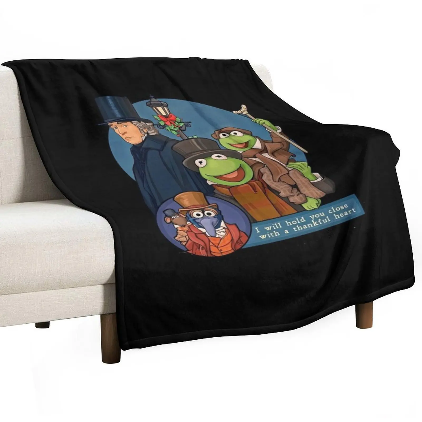 I will hold you close with a thankful heart - Muppet Christmas Carol Throw Blanket manga heavy to sleep Soft Plaid Blankets