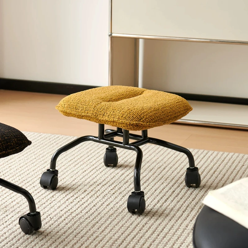 Nordic Style Living Room Low Stool Mobile Home Footrest Bench Indoor Shoe Changing Seat Kids Toddler Learning Walking Chair