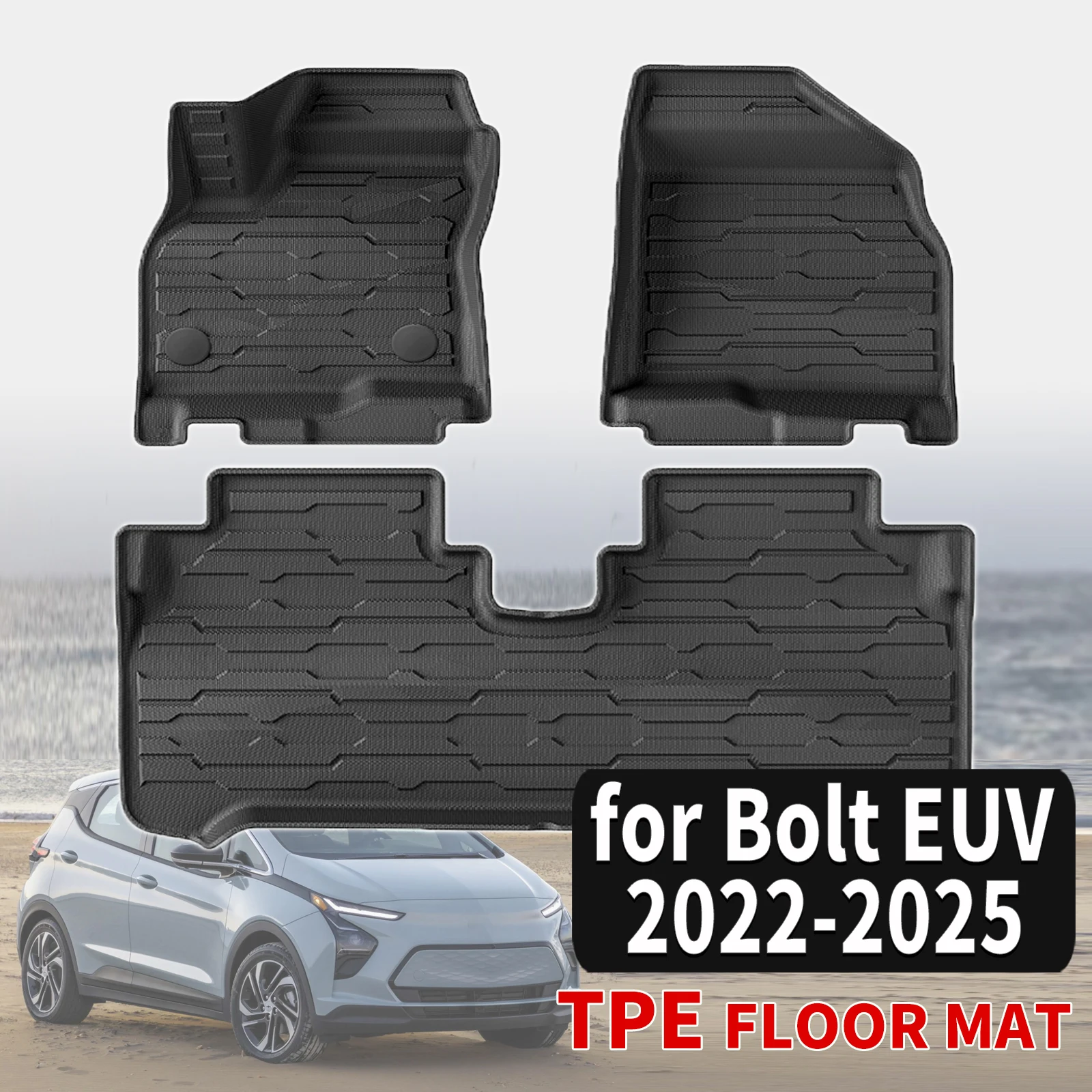 

for Chevrolet Chevy Bolt EUV 2025 2024 2023 2022 (Not fit for EV) 3D Maxpider Style TPE All-Weather Floor Mats Accessories