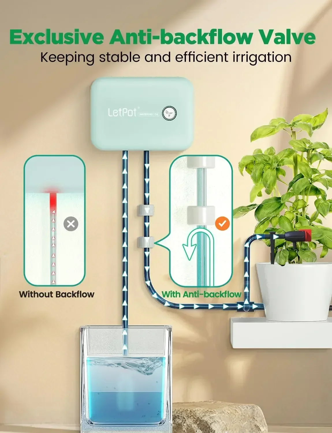 

[Must Have, Premium Quality!]Smart Wi Fi App Control Drip Irrigation Kit Automatic Plant Watering System For Indoor Outdoor Pott