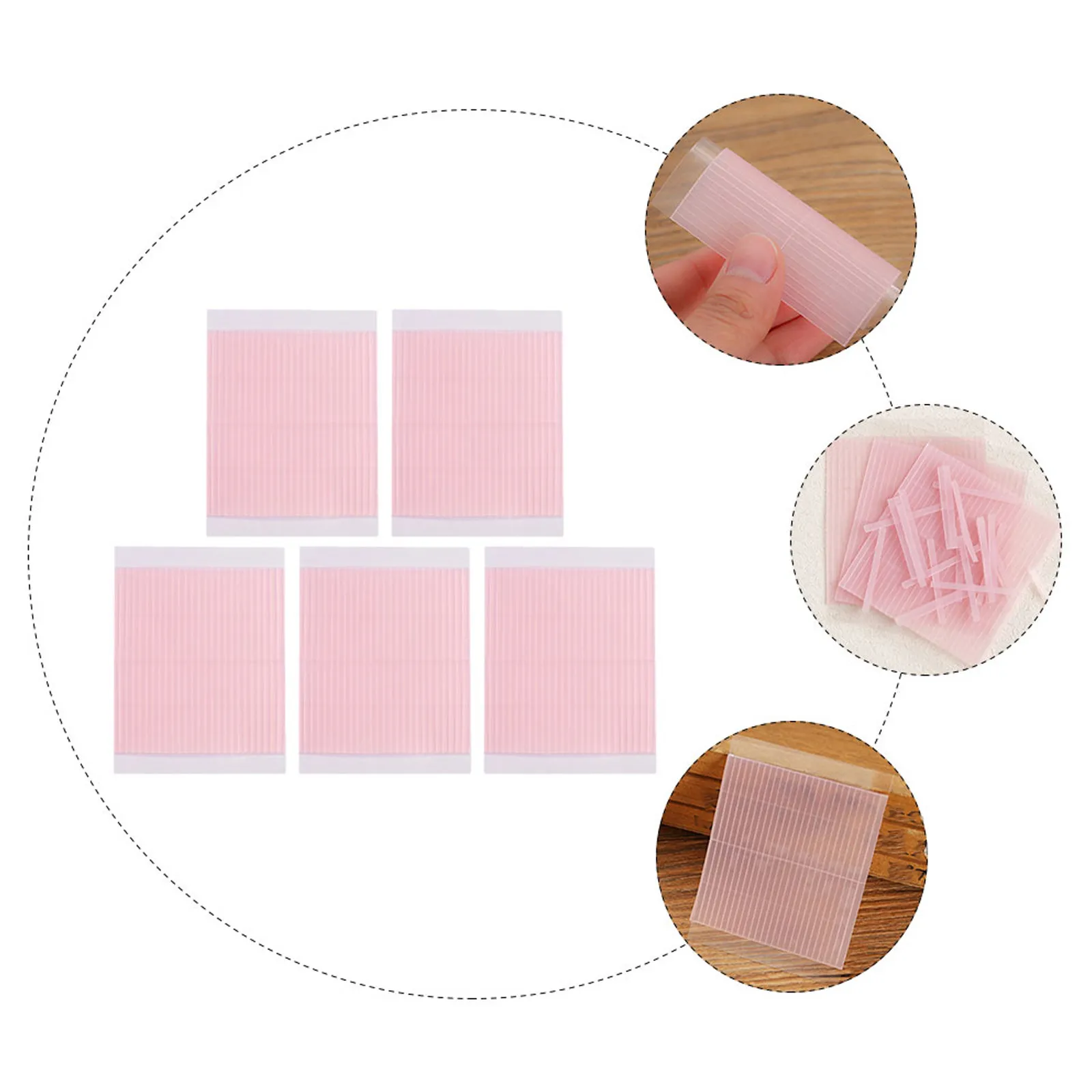 Invisible Double Eyelid Tape 5 Sheets Breathable Natural Lift Strips for Puffy Monolids Long Lasting Makeup