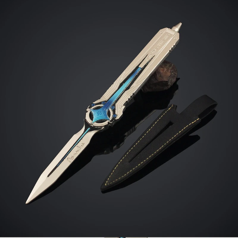 9.45in دلتا فورس لعبة الأجهزة الطرفية بولاريس سكين جيب الحافظة نموذج تأثيري التدريب السيف لعبة معدنية نموذج الحلي الصبي هدية