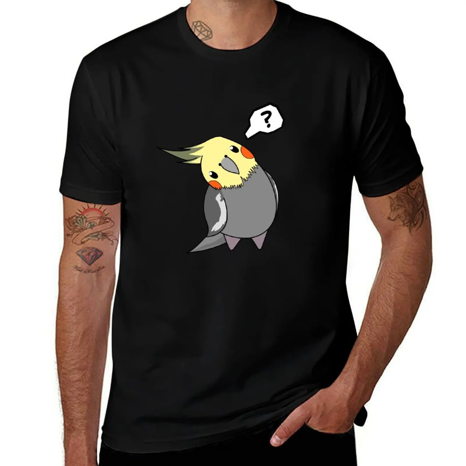 Confused Cockatiel T-Shirt Construction Work Tee Shirt T-Shirt