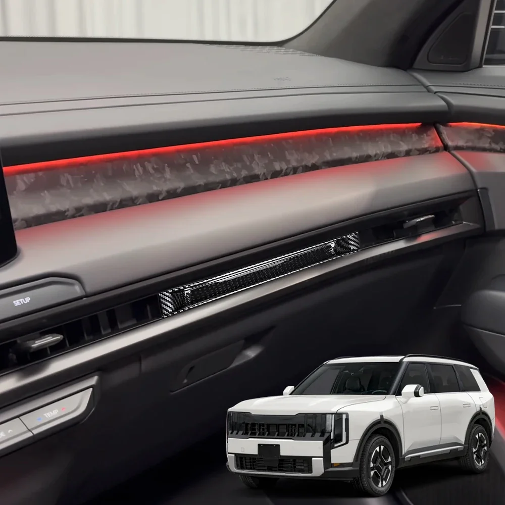 UOSO For Kia Telluride 2027 Car Tuning Carbon Fiber One Exhaust Outlet Vent Cover Trim Interior Gauges Parts Accessories
