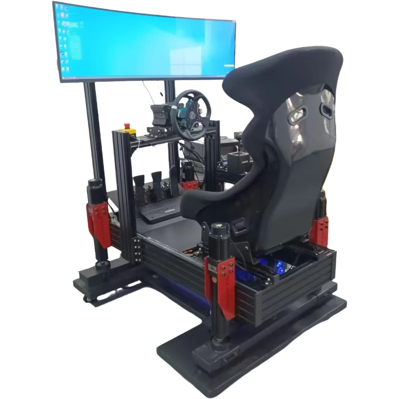 DIY TSIM-4DOF+TL Sim Racing Cockpit Simulator For Motion Platform With Anum Frame Home Use 127kg Capacity 2 Passengers