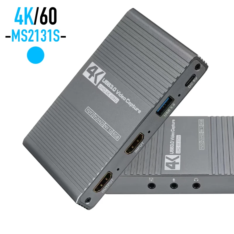 NEW MS2131S 4K/60Hz HDTV To USB 3.0 Video Capture Card Proffessional 4K@60 Loop Out Video Recorder Grabber For OBS PS4 Game Live