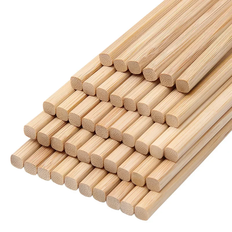 Bamboo Chopsticks Hot Pot Pauzinhos No Paint No Wax Household Tableware Chopsticks Pauzinhos Public Chopsticks Agregado Familiar