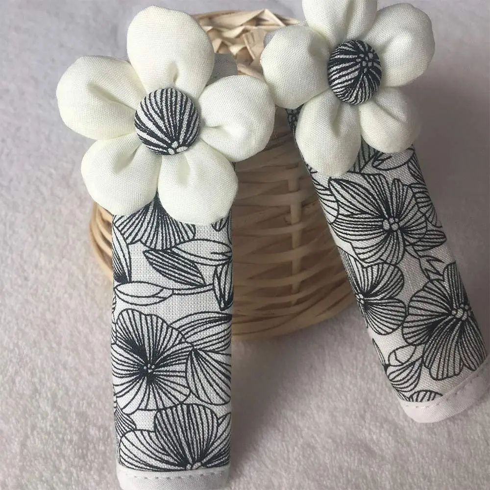 Easy to Use Floral Flower Handle Cover Anti-Static Soft Refrigerator Handle Covers Non-slip Thicken Door Knob Covers Bathroom