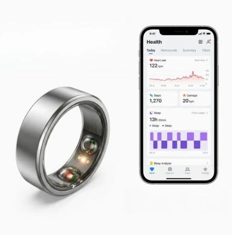 Smart Wearable Ring Motion Step Data Recording Touch‑Control Accessory for Daily Sports Activity Collection Tool