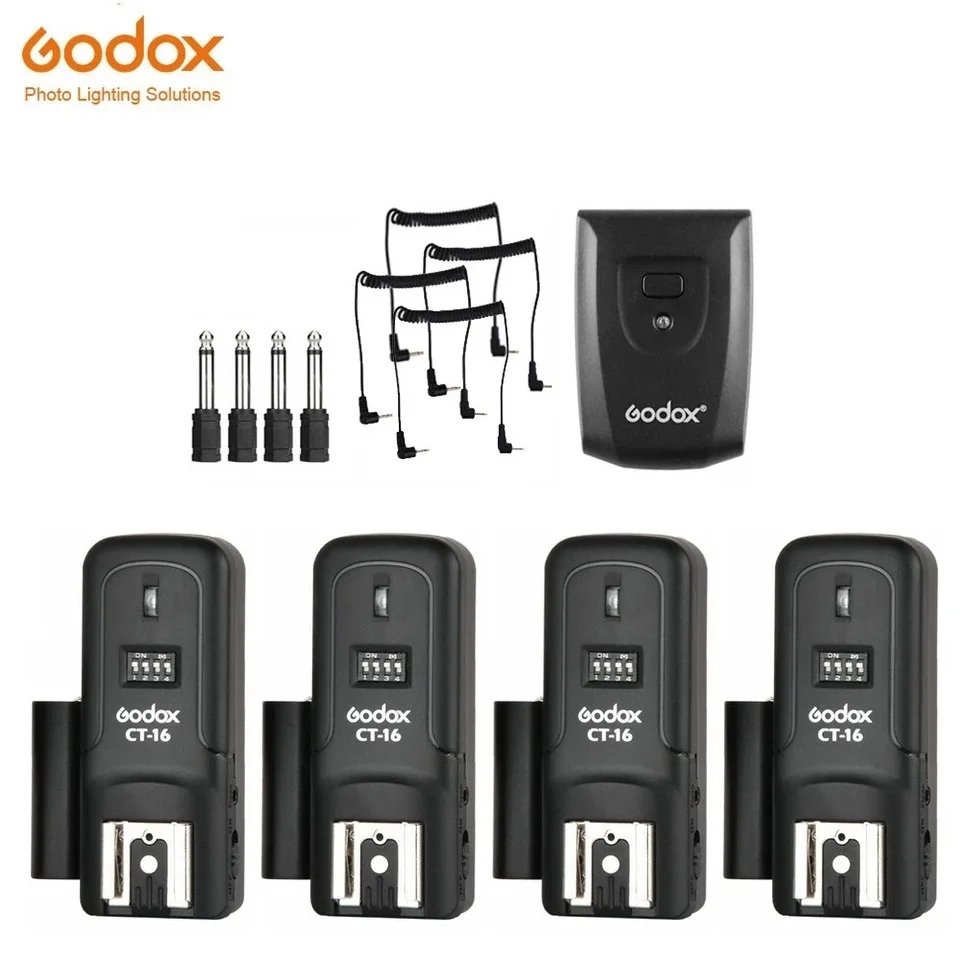 Godox CT-16 16 Channels Wireless Radio Flash Trigger for Canon Nikon Pentax DSLR Camera Studio Flash  Transmitter + Receiver