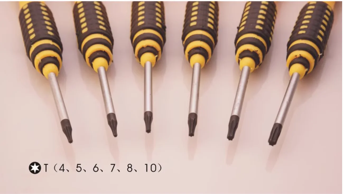 BESTIR tool electric clock 6pcs telecommunication screwdriver set chrome vanadium steel T4 T5 T6 T7 T8 T10 Y1 H2.0 Y0 PH00 -2.0