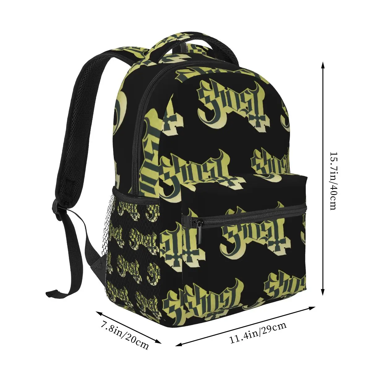 Rock Band Ghost BC Backpacks Boys Girls Bookbag Students School Bags Cartoon Travel Rucksack Shoulder Bag Large Capacity