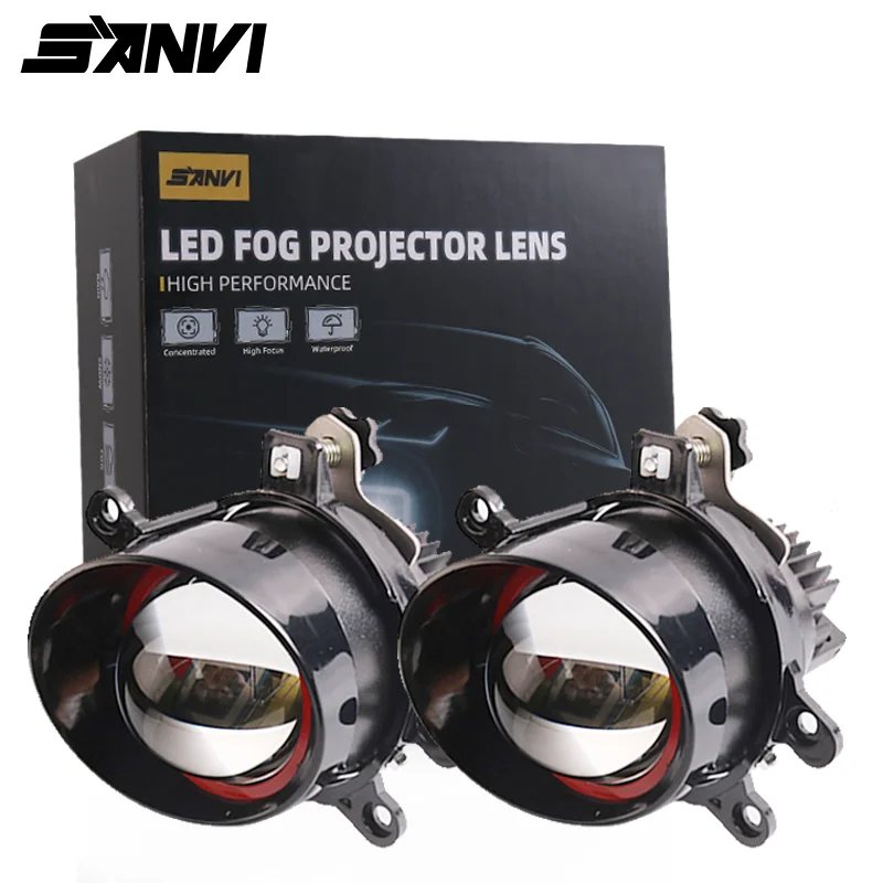 3 Inch Bi Led Fog Light Projector Lens 6000k 3000k 3 Colors Fog Driving Lamp High/Low Beam Waterproof IP67 for Car 12V Toyota