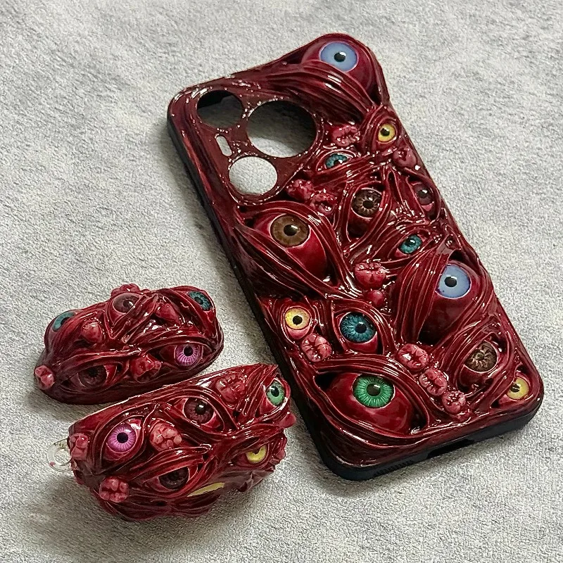 Terror Teeth Eye Earphone Case for AirPods 4 Customized TPU AirPods Pro Wireless Earphone Cover for Sony XM5 Accessories Gift view 6