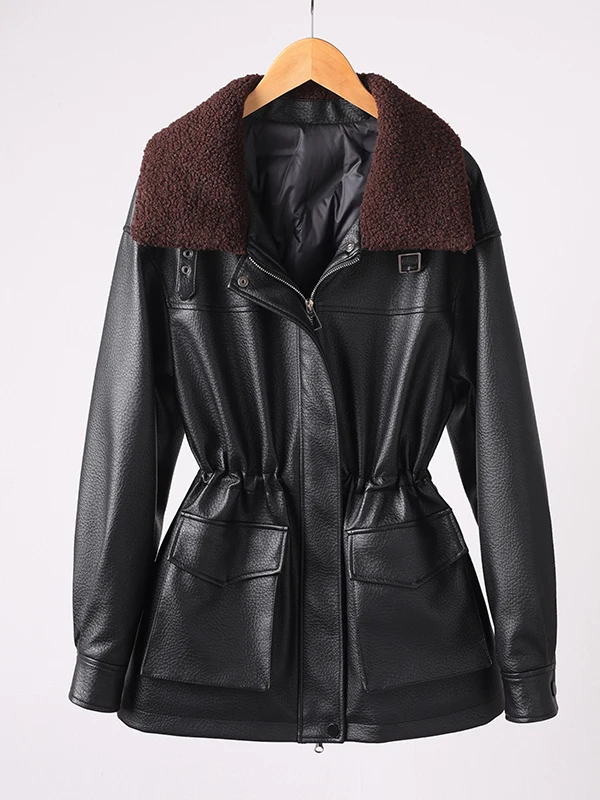 

Real Leather Du down Jaet Women's Mid-Length 2025 New White Du Feather eepskin Coat Waist-Cinching Small Size Jaet