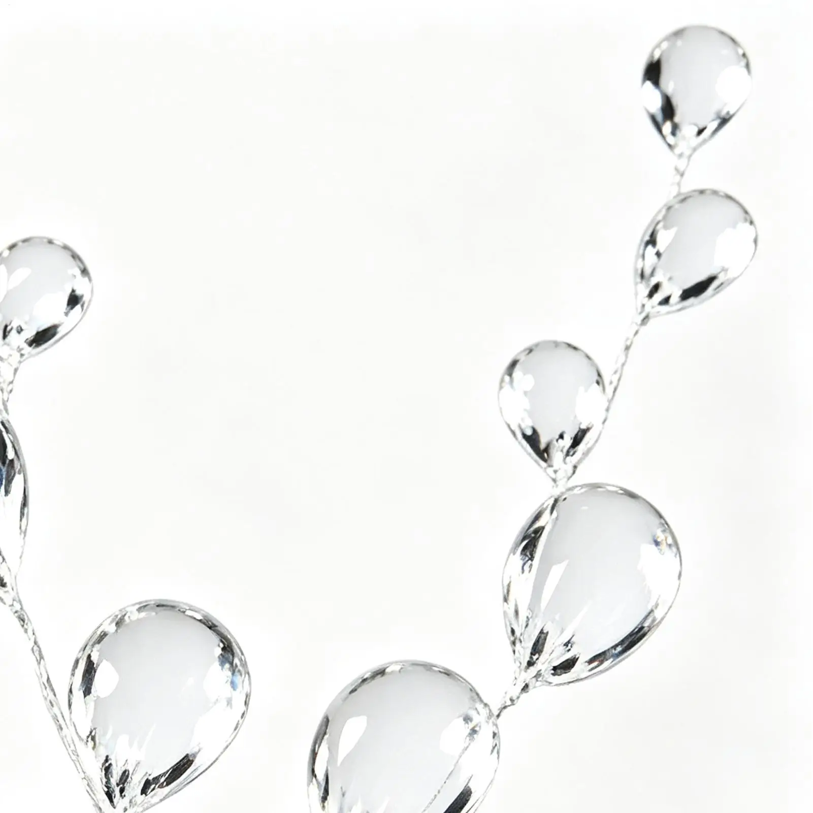 Christmas Tree Ornaments Acrylic Bead Drop Icy Shimmer Branch Pendant 50-Piece Wedding Floral Bouquet Decor For Indoor Outdoor
