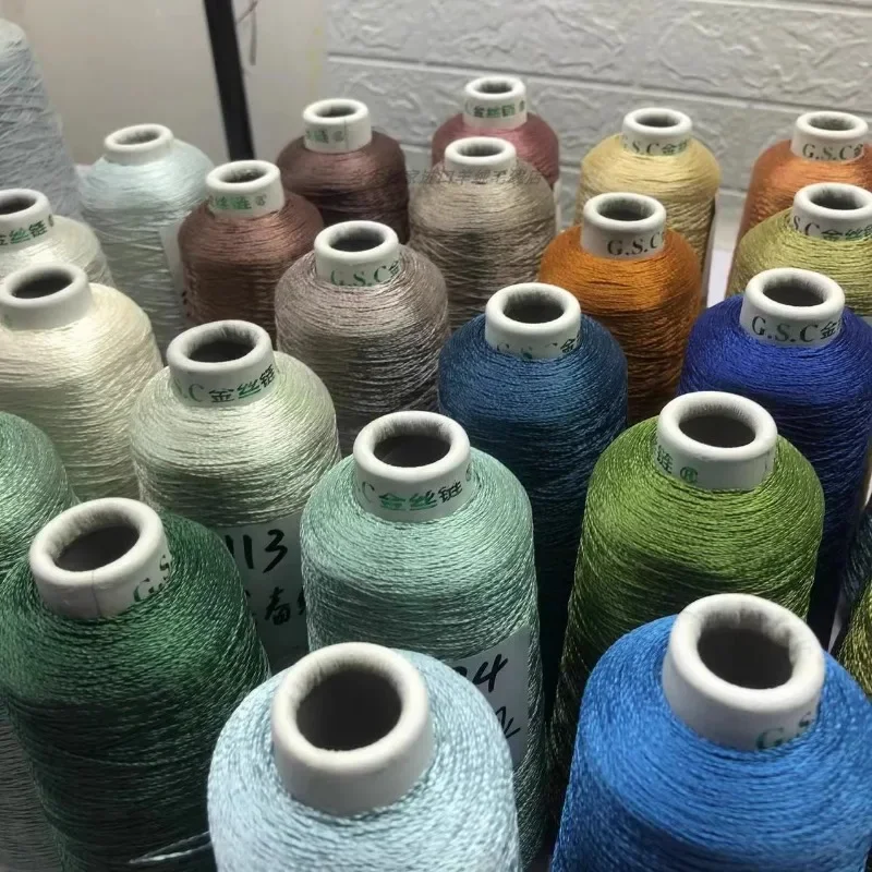 2000 metrów przędzy jedwabnej morwowej do robótek ręcznych przędza merceryzowana do hafciarki linia dziewiarska 8 #   Koronkowa przędza do szydełkowania