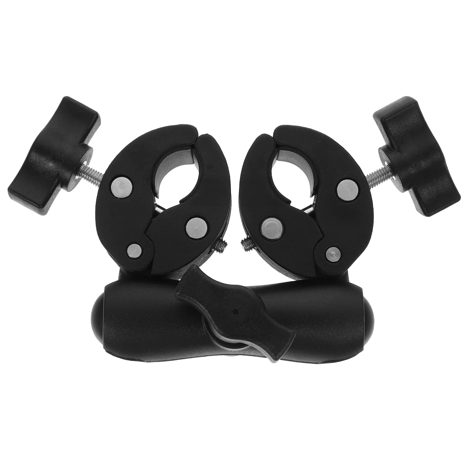 

Dual Clamp Camera Mount Holder Motorcycle 360 Ball Head Rotation Motorbike Camera Support Clamp Lightweight Durable Handlebar