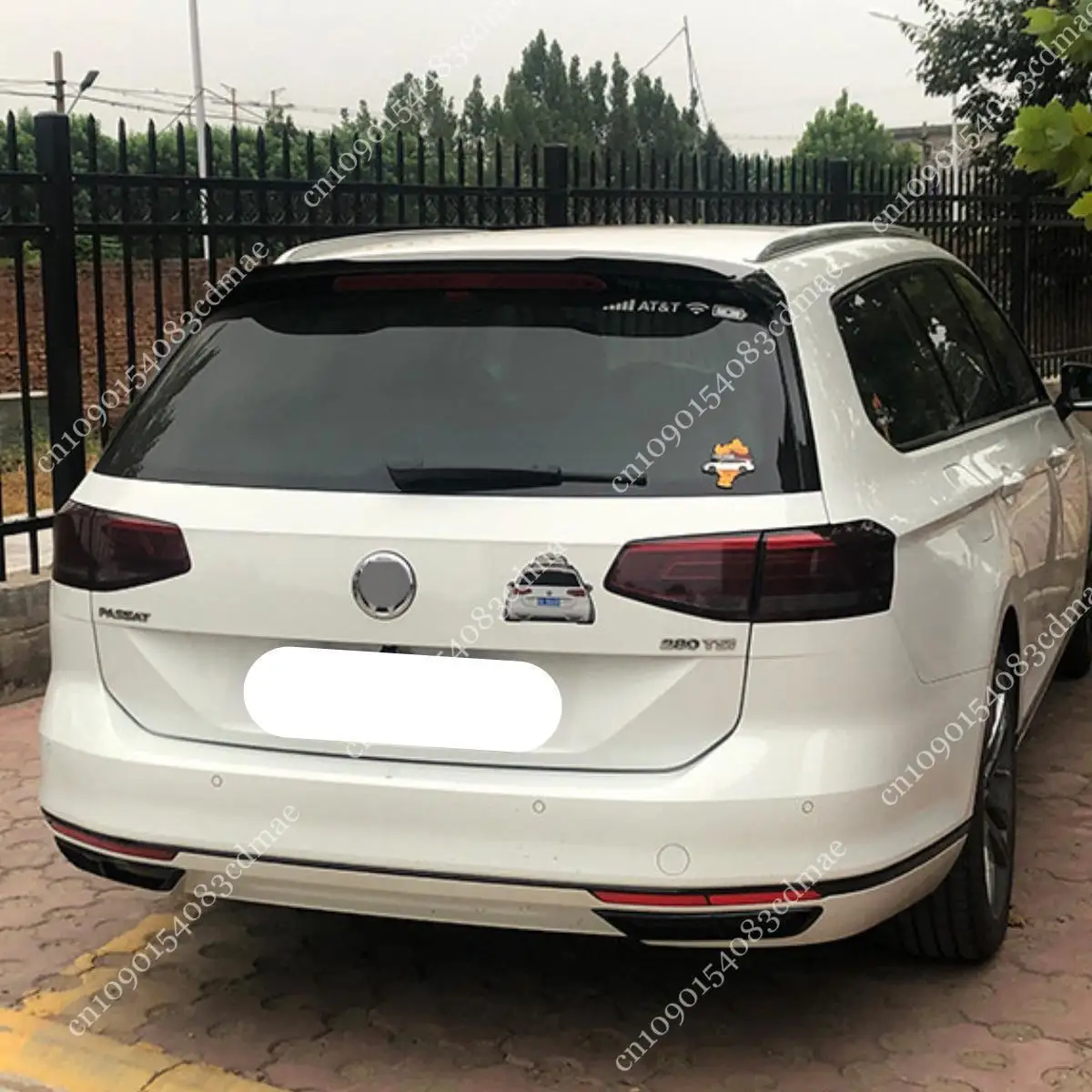 Para Volkswagen Passat B8 Variant 2016 2017 2018 2019 2020 Faixa Decorativa Cromada Preta para Para-choque Traseiro Spoiler ABS Bodykits
