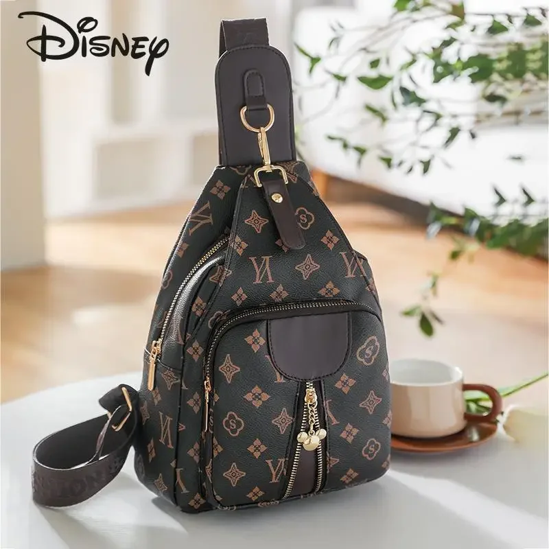 Disney Mickey New Women\'s Chest Bag Fashionable and High Quality Printed Women\'s Bag Luxury and Advanced Women\'s Crossbody Bag