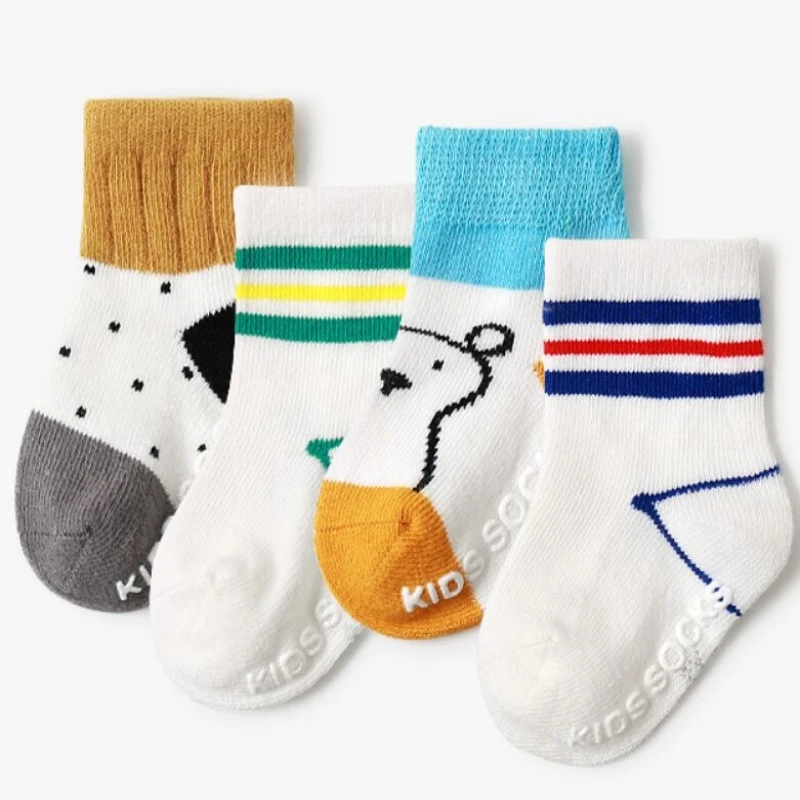 

3Pairs/Lot Newborn Baby Boys Girls Cotton Socks New Spring Autumn Cartoon Print Socks Casual Infant Toddler Floor Socks 0-3Years