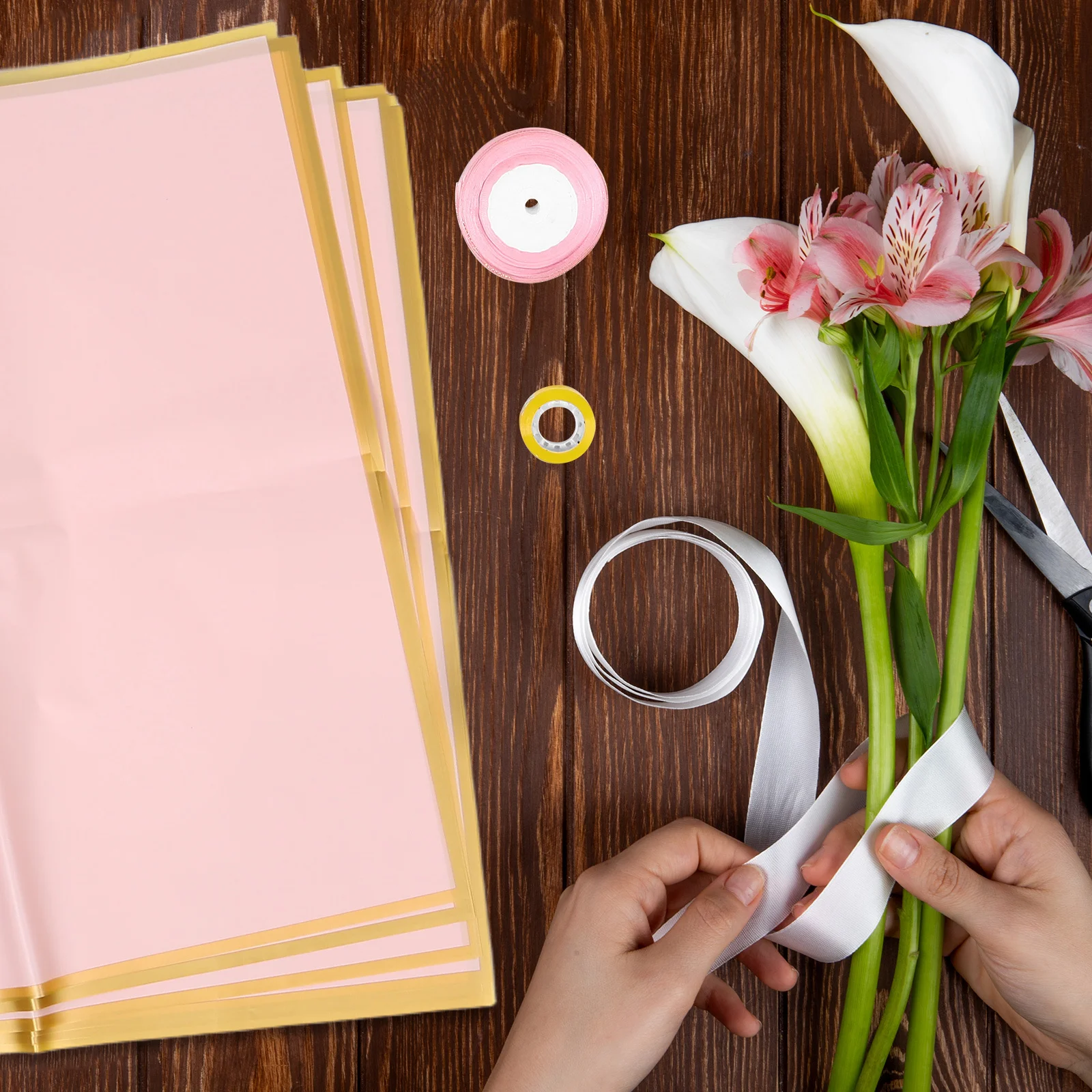 

1Sets Waterproof Bouquet Wrapping Paper Romantic Floral Bouquet Wrap for Weddings Valentine's Day DIY Flower