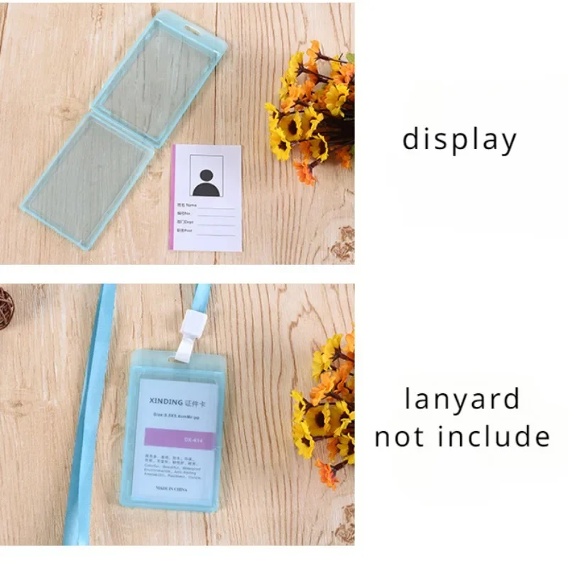 1pc Transparent Working Permit Case Sleeve PP Plastic Badge Holder for 8.5*5.4cm Cards ID Tag Pass Work Card Cover Case Holder