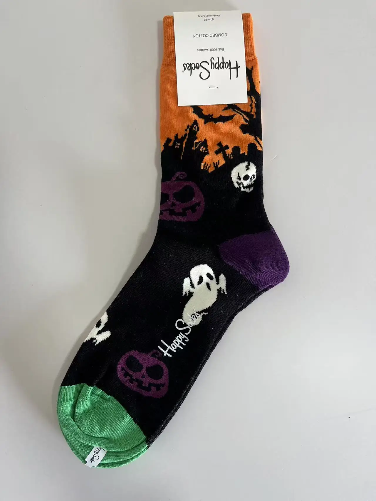 Katoenen Happy Socks Klassieke Crew Sock-schoen voor heren, maat 10 - 13, zacht - afbeelding 1