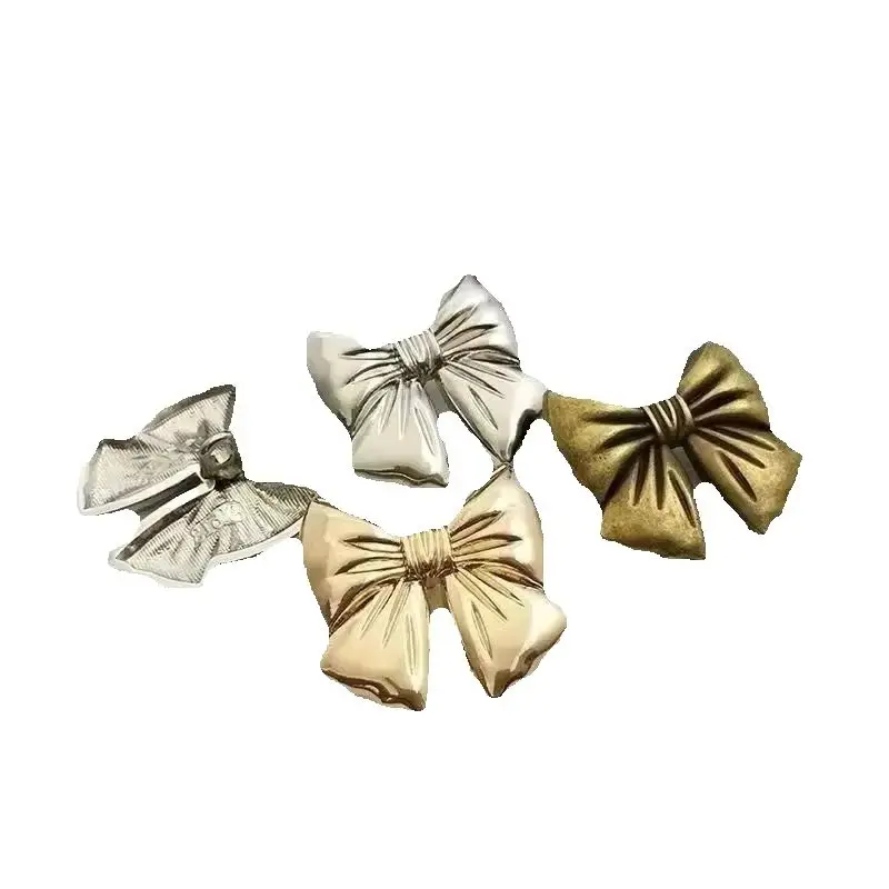 10PCS Three-dimensional bow buttons vintage style clothes skirt buttons blouse women suit jumper coat buttons metal buttons