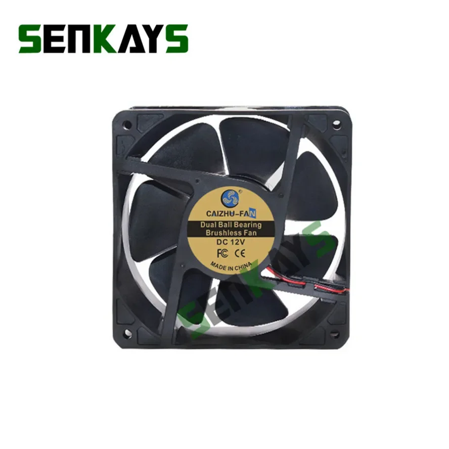 Dual Ball Bearing 120MM 12CM 12038  CPU Fan 120x120x38mm DC 12V 24V Computer Case Cooling Fan 2pin