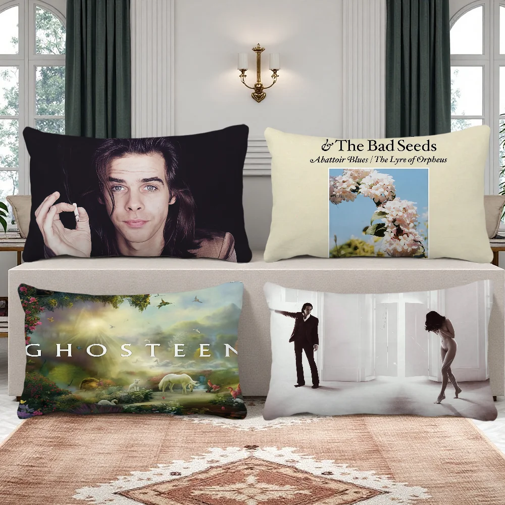 Band cushion cover Rectangle Pillow Case Printing N-Nick C-Cave and the Bad S-Seeds Bedside Sofa Room Home Decoration Pillowcase