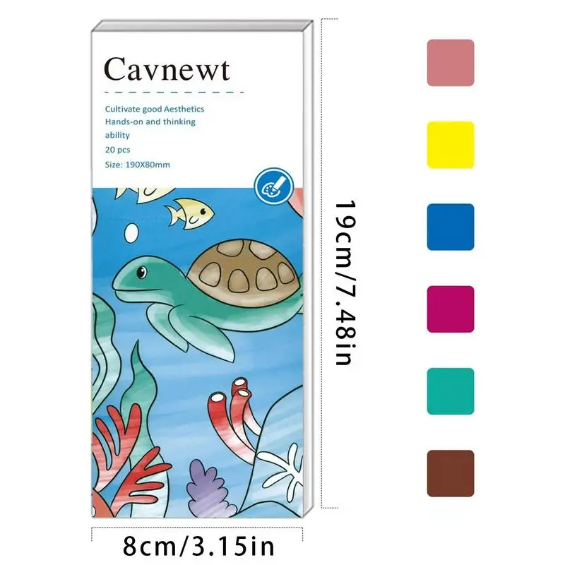 Книжка-раскраска для акварели, детский набор акварельных красок, книжки-раскраски, художественные поделки, блокнот для рисования принцессы, закладки с животными, альбом для рисования