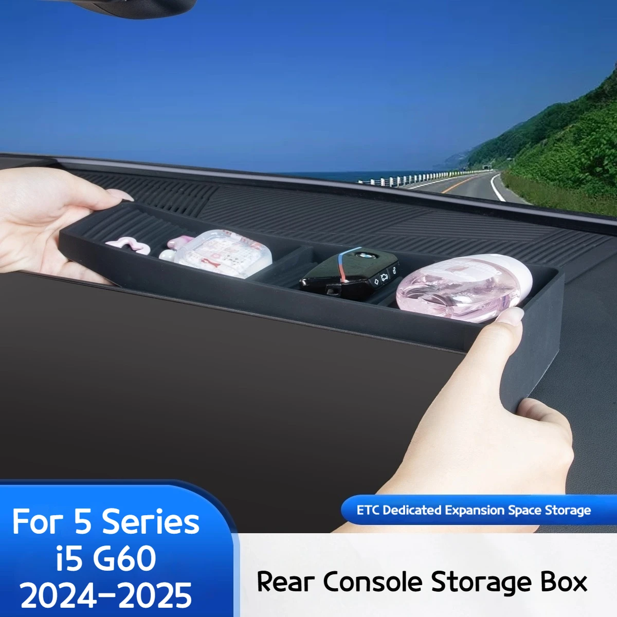 

For BMW 5 Series i5 G60 24-25 Silicone navigation ETC in the storage box behind the screen is used to store car parts accessorie