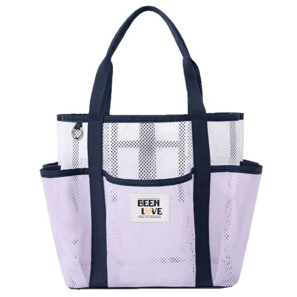 Sac de plage en maille respirante, sac à main de natation pliable de grande capacité, sac à bandoulière de voyage Portable INS, organisateur de jouets de sable