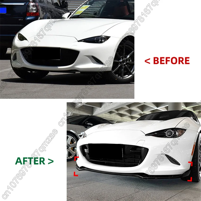마쓰다 MX-5 MX5 미아타 ND 2도어 2016-2025용 자동차 앞 범퍼 스포일러 립 범퍼 스플리터 외부 액세서리 보호 키트 썸네일 2