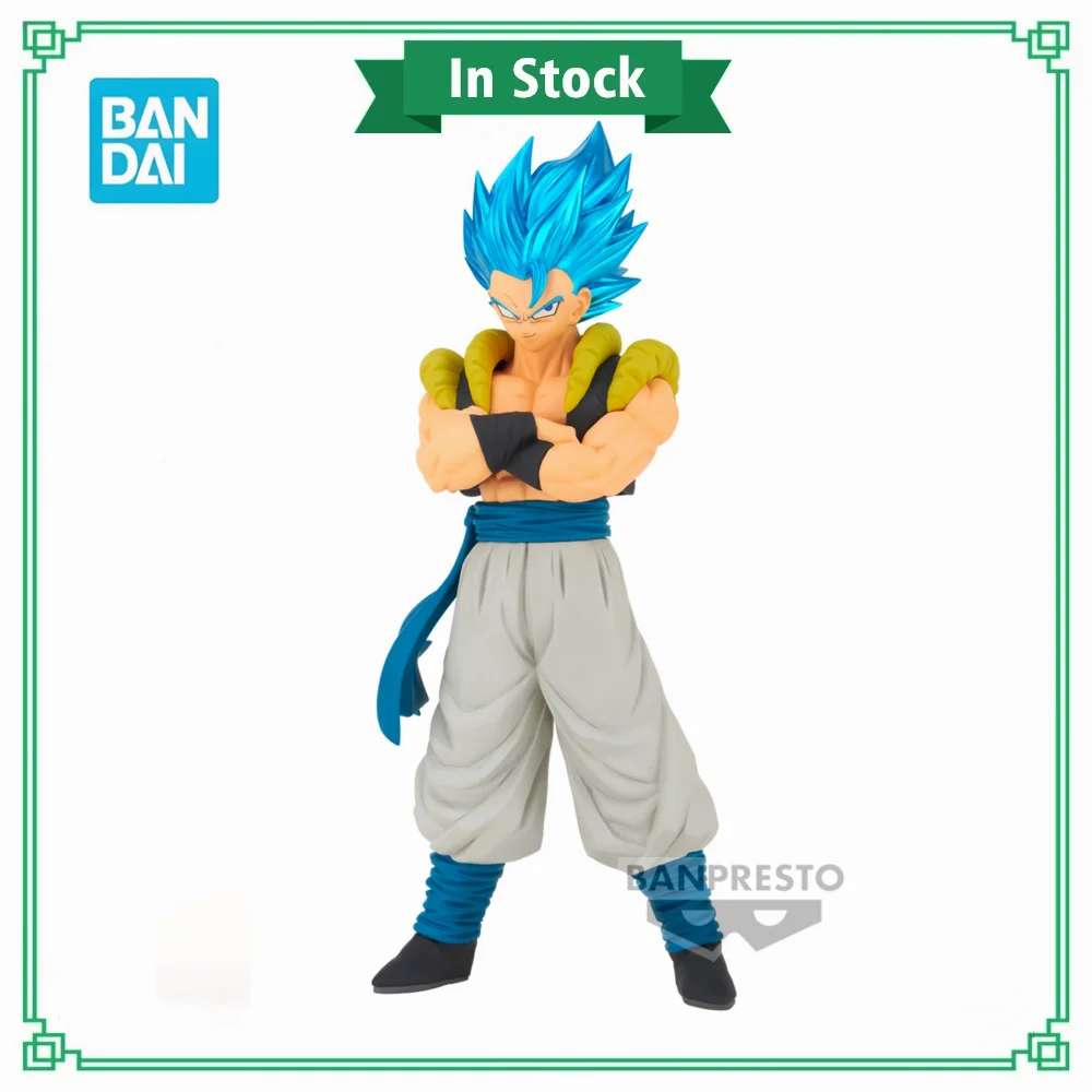 BANDAI Dragon Ball Anime Gogeta Blue Saiyan Blood BOS Action Figures Original Figuarts Model Figurine Decoration 18cm Doll Toys